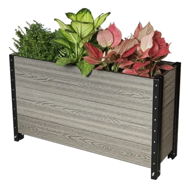 Elevated Deep Trough Planter in Grey 36" L x 12" W x 21" H
