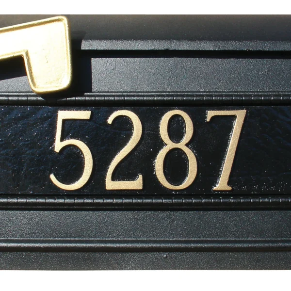 Lewiston Mailbox Only With 3 Cast Aluminum Personalized Address Plates