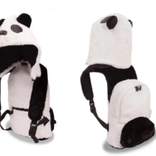 Panda - Hooded Backpack - Water-repellent