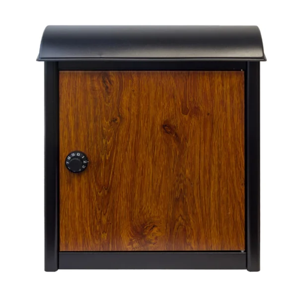 Leece Wall Mounted Mailbox In Black With Combo Lock